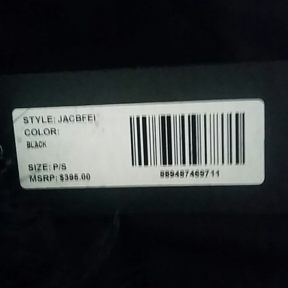 🎉HP🎉 NWT Jocelyn Jacbfei black fur/feather coat - Picture 8 of 8